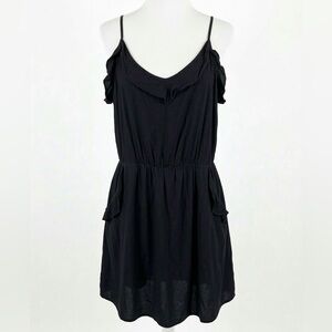 Talula Aritzia Ulla Ruffle Mini Black Dress Size Small